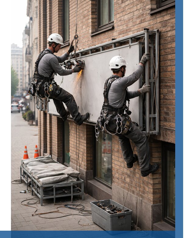 Демонтаж рекламной вывески в Москве от 6631 р. | ВЫСОТНИКМск