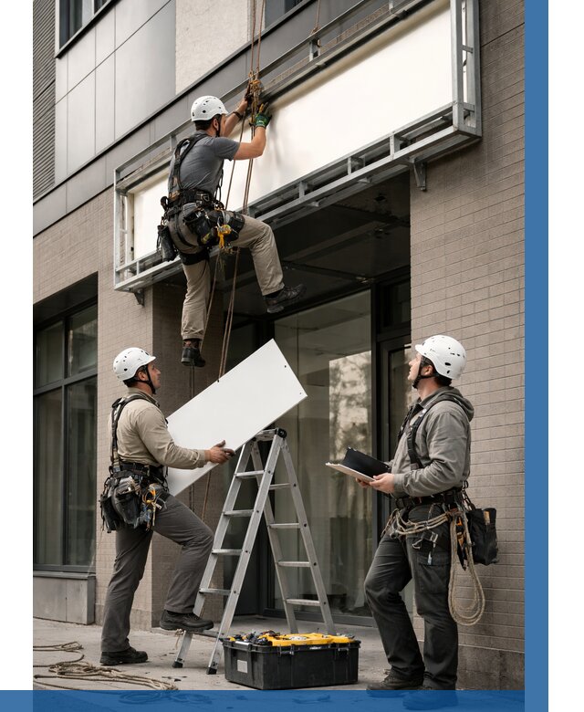 Монтаж светового короба в Москве от 6631 р. | ВЫСОТНИКМск