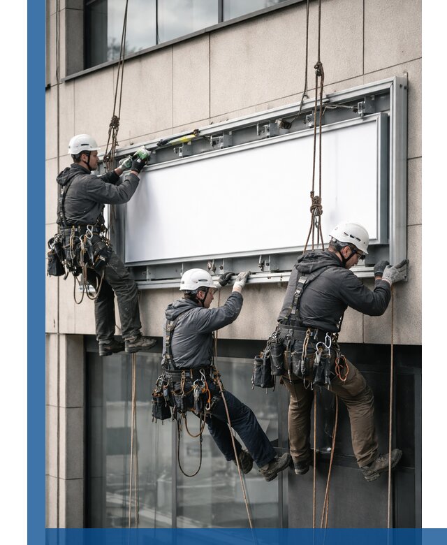 Профессиональный монтаж светового короба под ключ в Москве