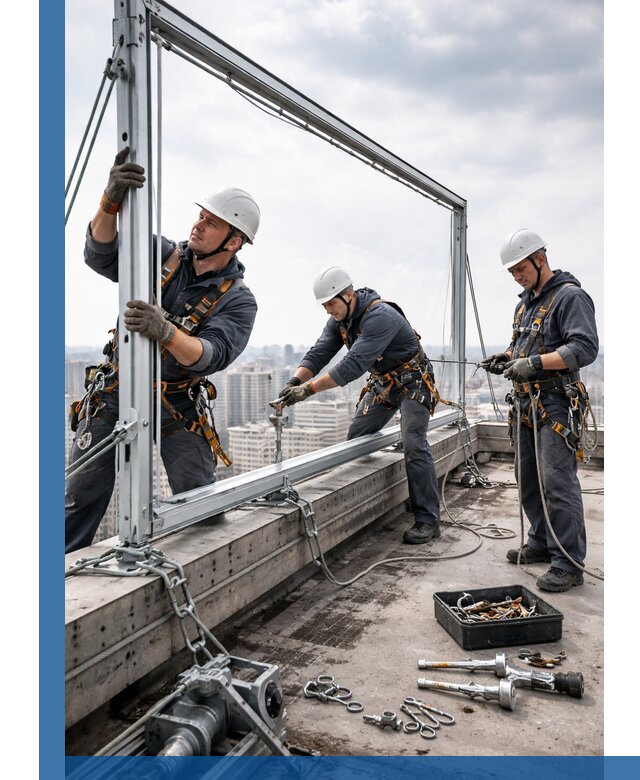 Монтаж крышных рекламных конструкций под ключ в Москве