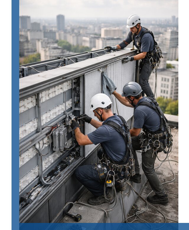 Профессиональное обслуживание крышной рекламы в Москве под ключ