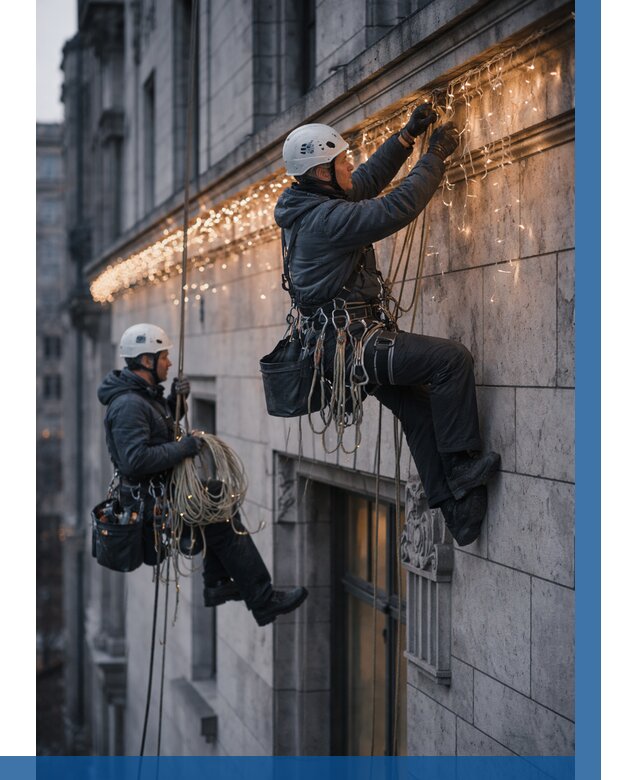 Монтаж новогодней иллюминации в Москве от 8672 р. | ВЫСОТНИКМск