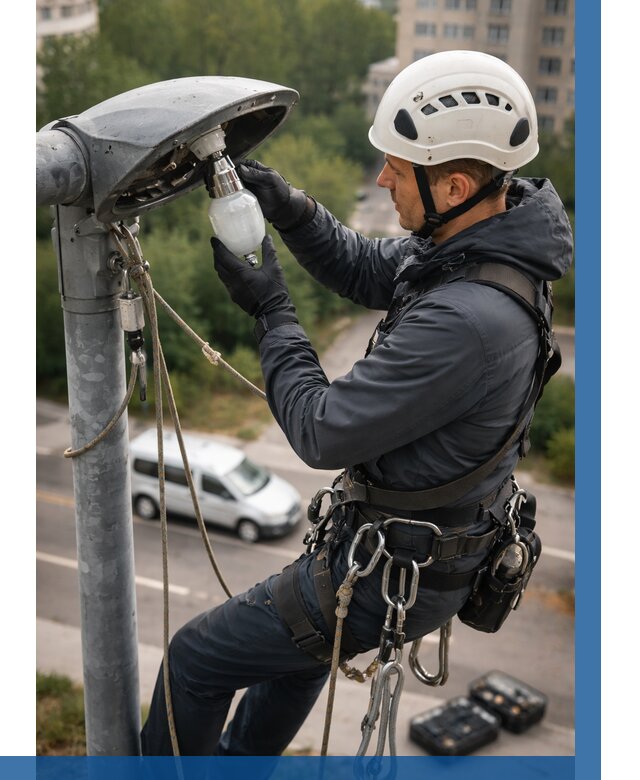 Замена ламп на высоте в Москве от 2551 р. | ВЫСОТНИКМск