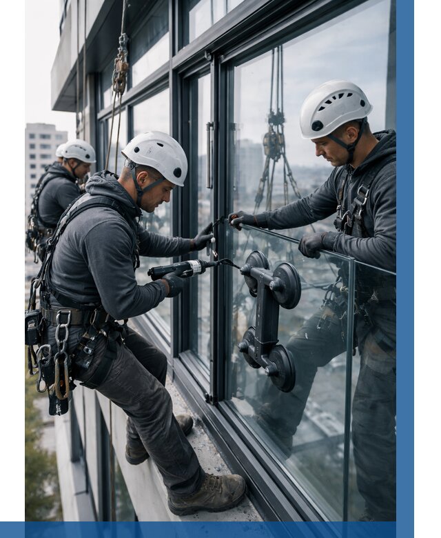 Витражное остекление зданий в Москве от 3571 р. | ВЫСОТНИКМск