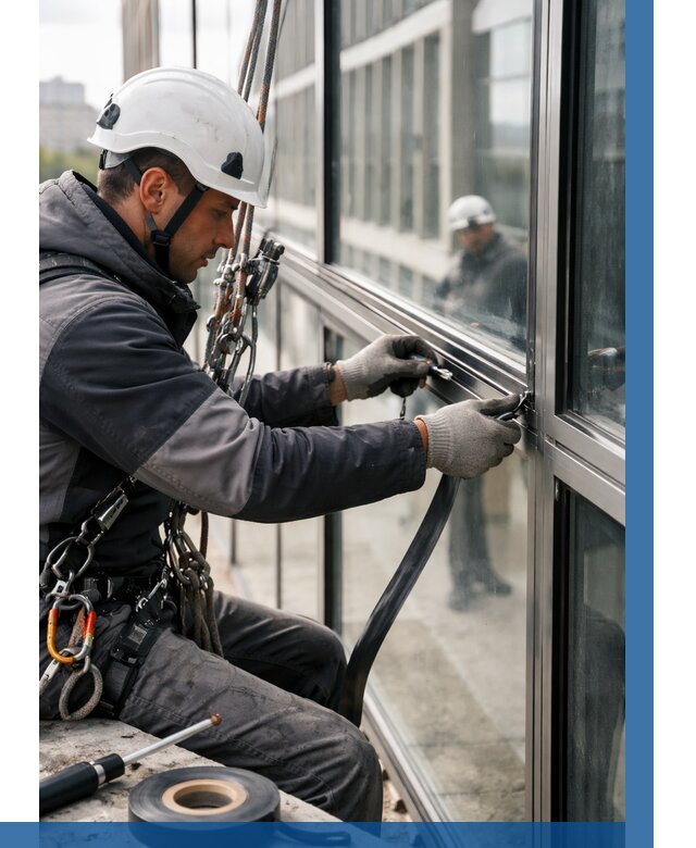 Ремонт витражных конструкций в Москве от 3571 р. | ВЫСОТНИКМск