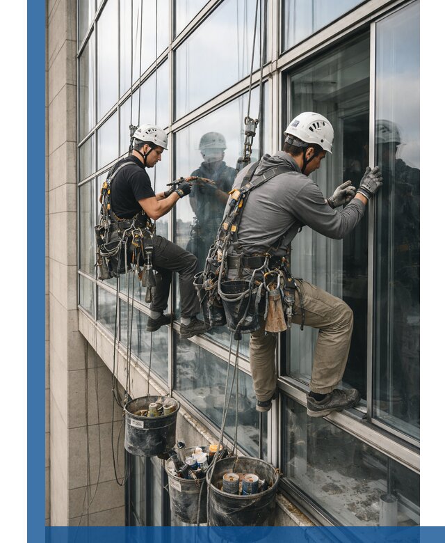 Ремонт витражных конструкций и фасадного остекления в Москве