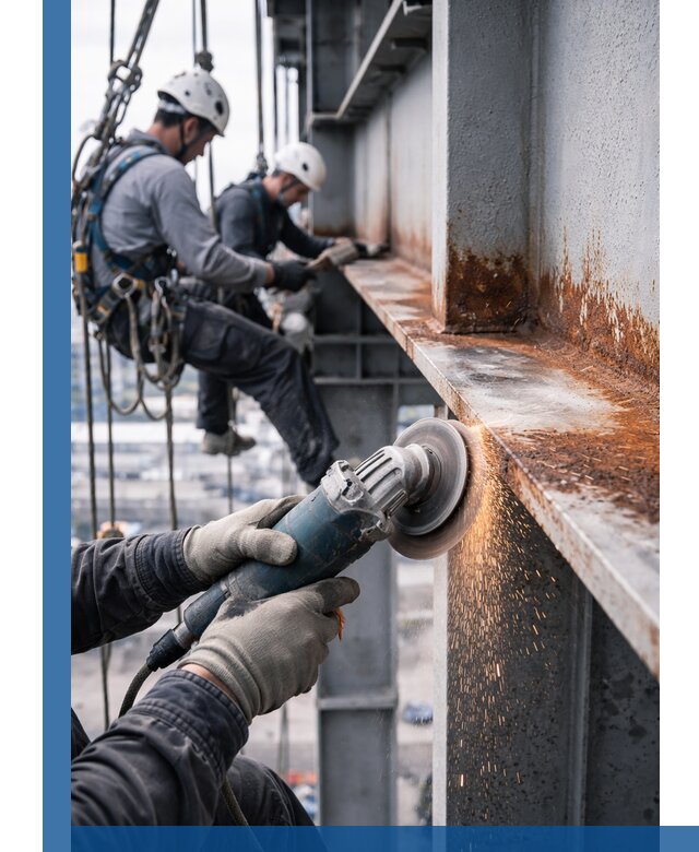 Зачистка металла от ржавчины и подготовка поверхностей в Москве