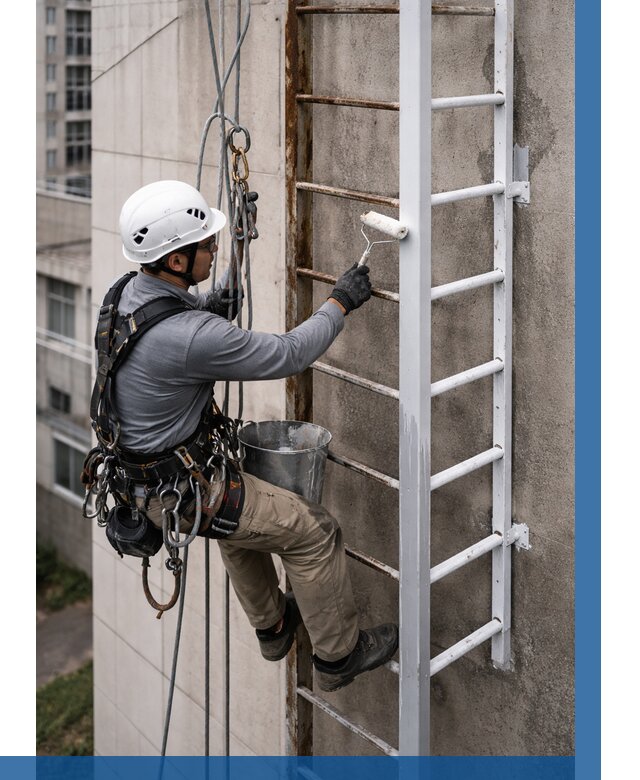 Покраска пожарных лестниц в Москве от 4591 р. | ВЫСОТНИКМск