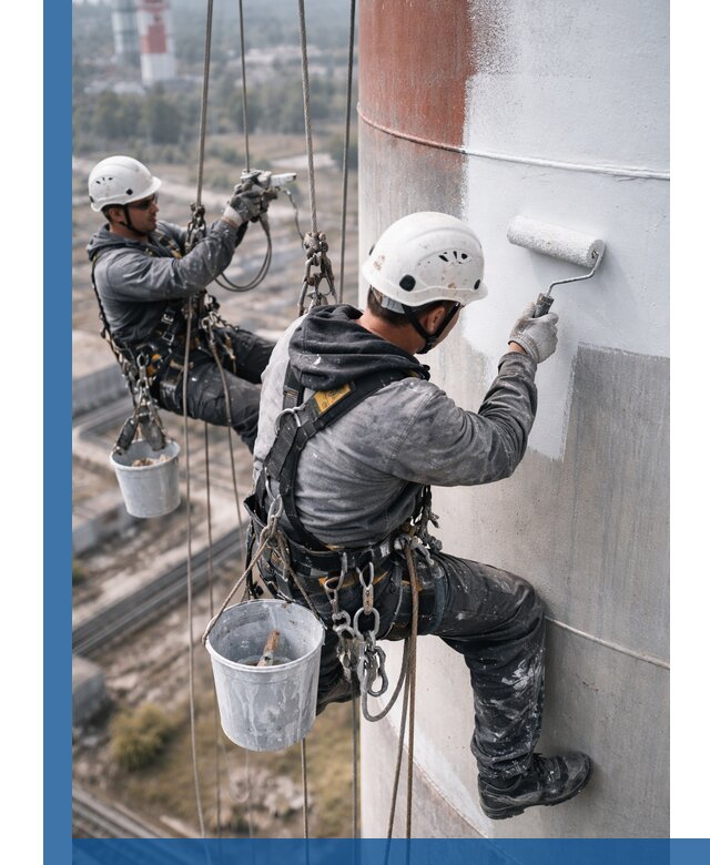 Покраска дымовых труб в Москве: антикоррозийная защита и восстановление
