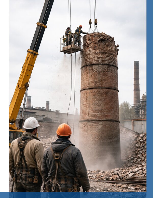 Демонтаж дымовой трубы в Москве от 91818 р. | ВЫСОТНИКМск, смета