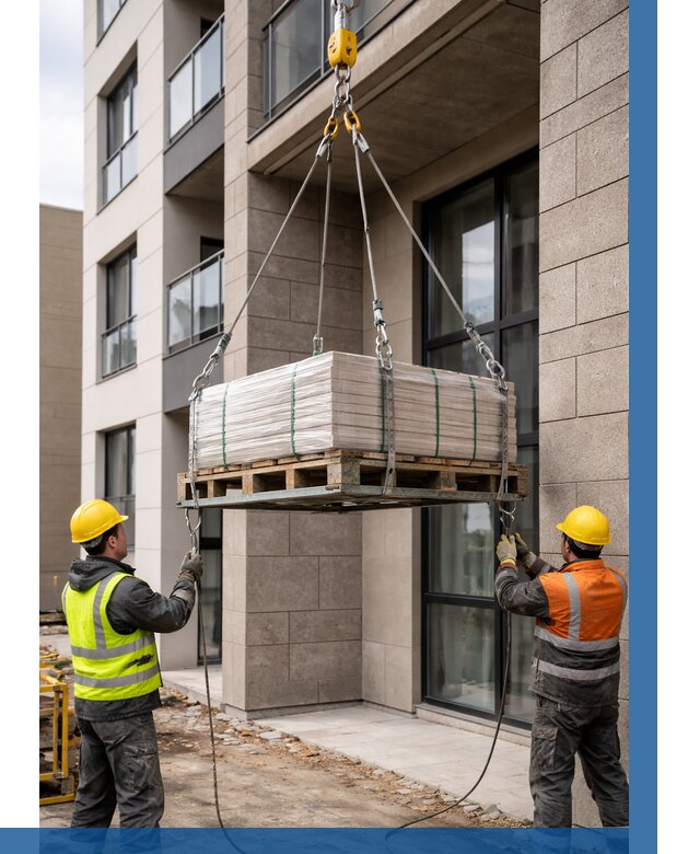 Подъем керамогранита на этаж в Москве от 3571 р. | ВЫСОТНИКМск