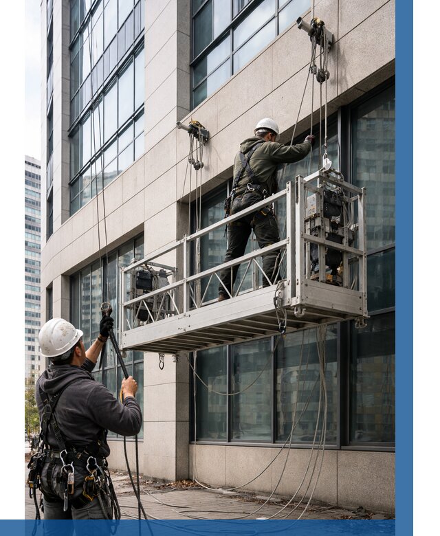 Монтаж и подъем фасадной люльки в Москве от 12242 р. | ВЫСОТНИКМск