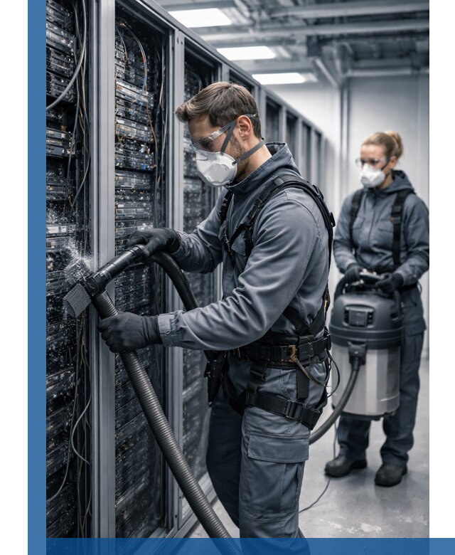 Обеспыливание серверной комнаты в Москве, профессиональная очистка