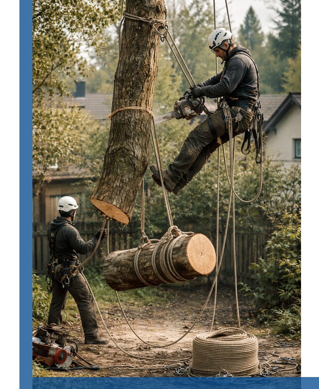 Валка деревьев частями в Москве, безопасно и аккуратно