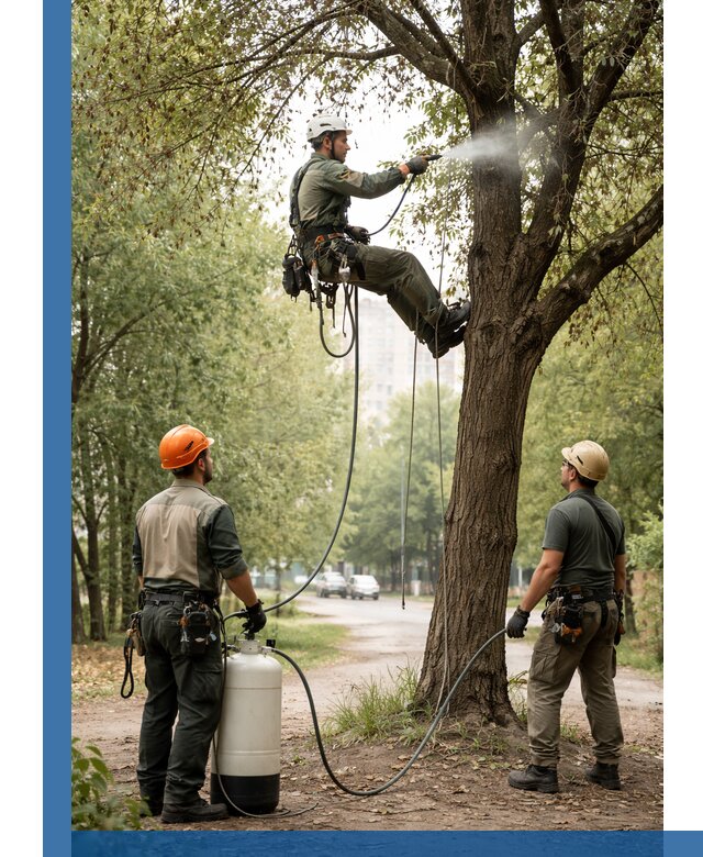 Обработка деревьев от вредителей в Москве профессиональная защита