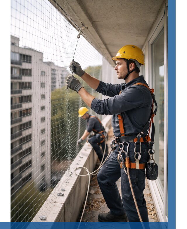 Монтаж сетки от птиц в Москве от 4591 р. | ВЫСОТНИКМск